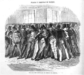 1862-03-02, El museo universal, Plazas y esquinas de Madrid, Una casa bien apuntalada en Domingo de Carnaval, Ortego