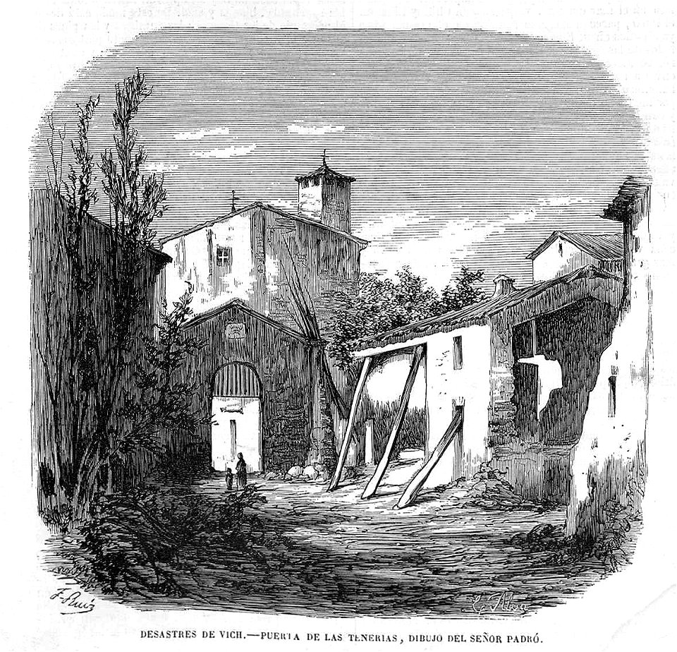 1863-11-22, El Museo Universal, Desastres de Vich, Puerta de las Tenerías