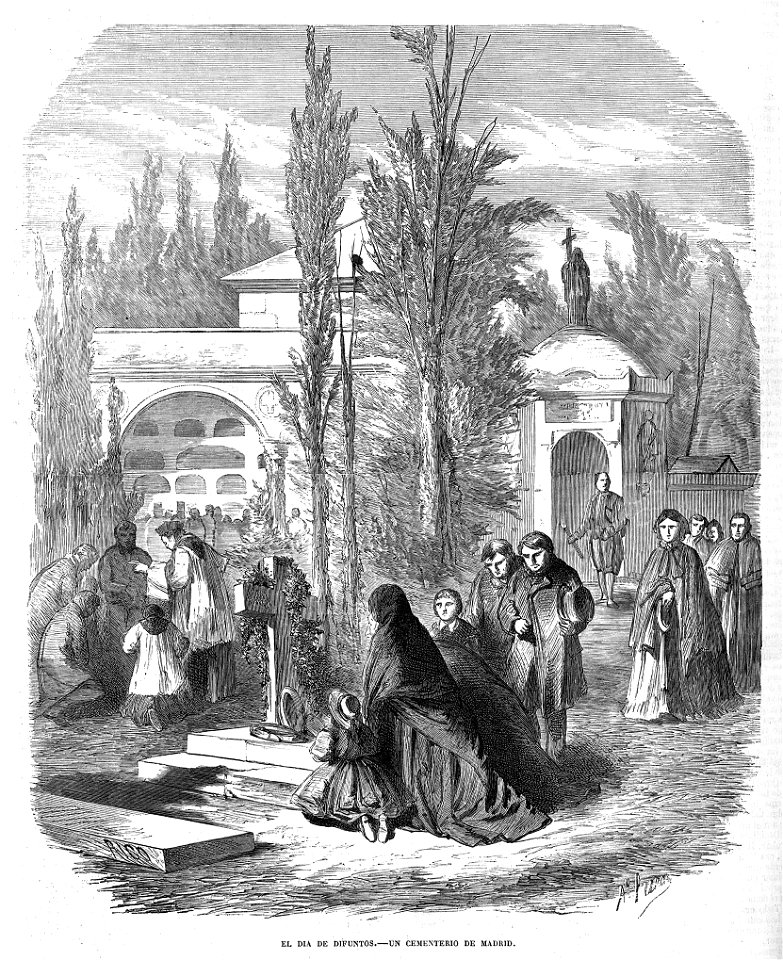 1864-10-30, El Museo Universal, El día de difuntos, Un cementerio de Madrid
