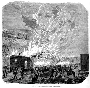 1864-09-11, El Museo Universal, Incendio del muelle del ferro-carril de Zaragoza