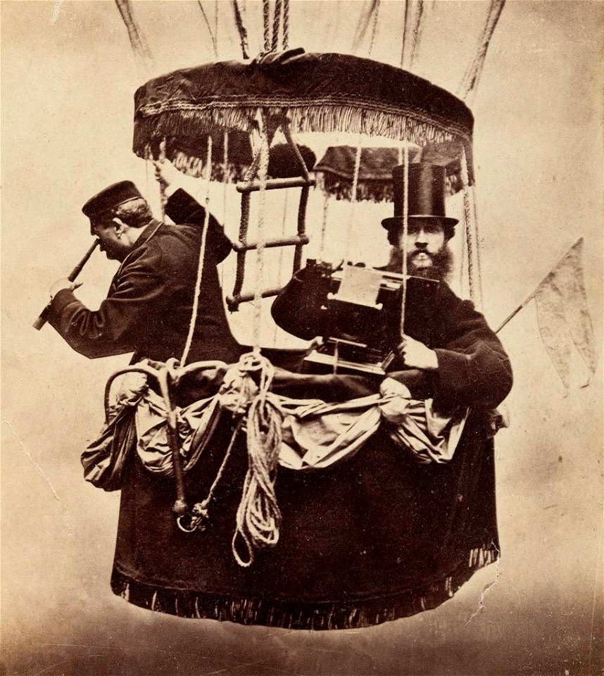 Brandel Self-portrait in a balloon gondola