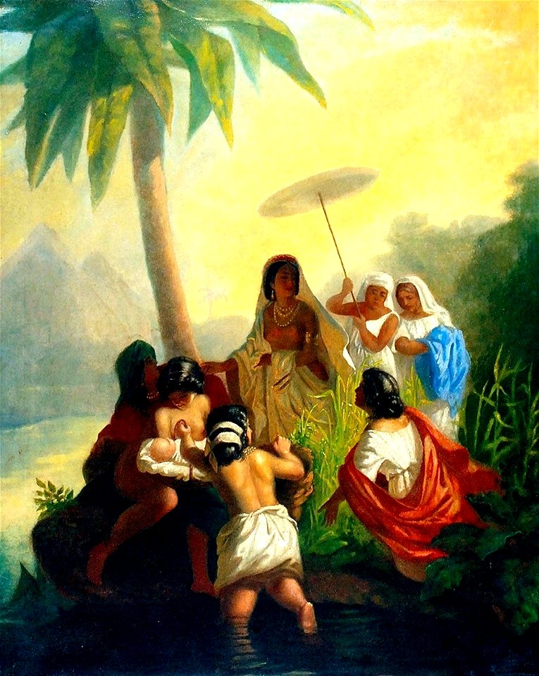 Henryk Siemiradzki - Wyłowienie Mojżesza z nilu 1864