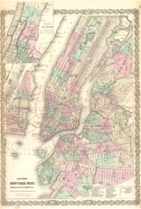 1865 Colton Map of New York City (Manhattan, Brooklyn, Long Island City) - Geographicus - NewYorkCity-colton-1866