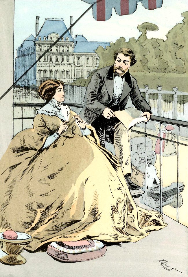 On a balcony in the Rue de Rivoli, 1864