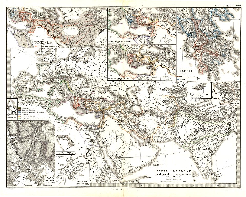 1865 Spruner Map of the World After the Battle of Corupedi - Geographicus - OrbisTerrarumCorupediense-spruner-1865