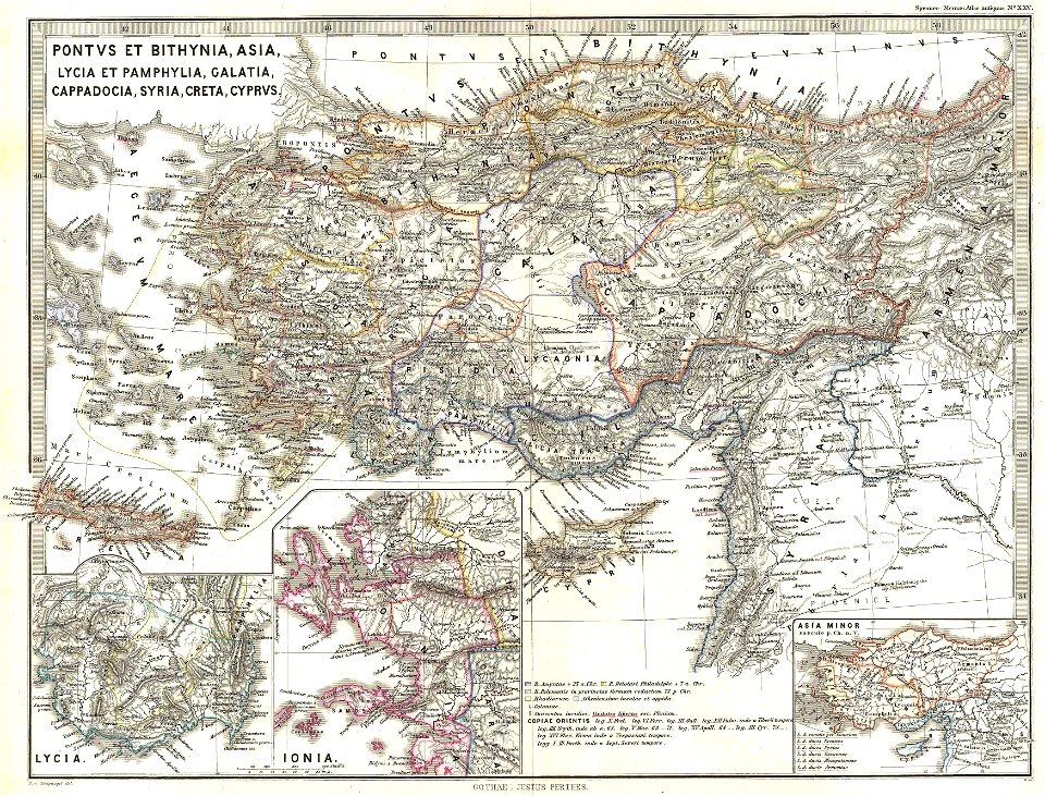 1865 Spruner Map of Asia Minor (Turkey) in Antiquity - Geographicus - AsiaMinor-spruner-1865
