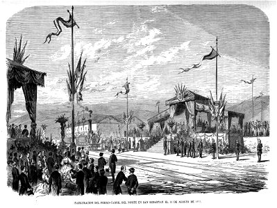 1864-08-28, El Museo Universal, Inauguración del ferro-carril del Norte en San Sebastián el 15 de agosto de 1864
