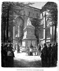 1865-08-06, El Museo Universal, Claustro gótico de la catedral de Vich, y nuevo monumento de Balmes