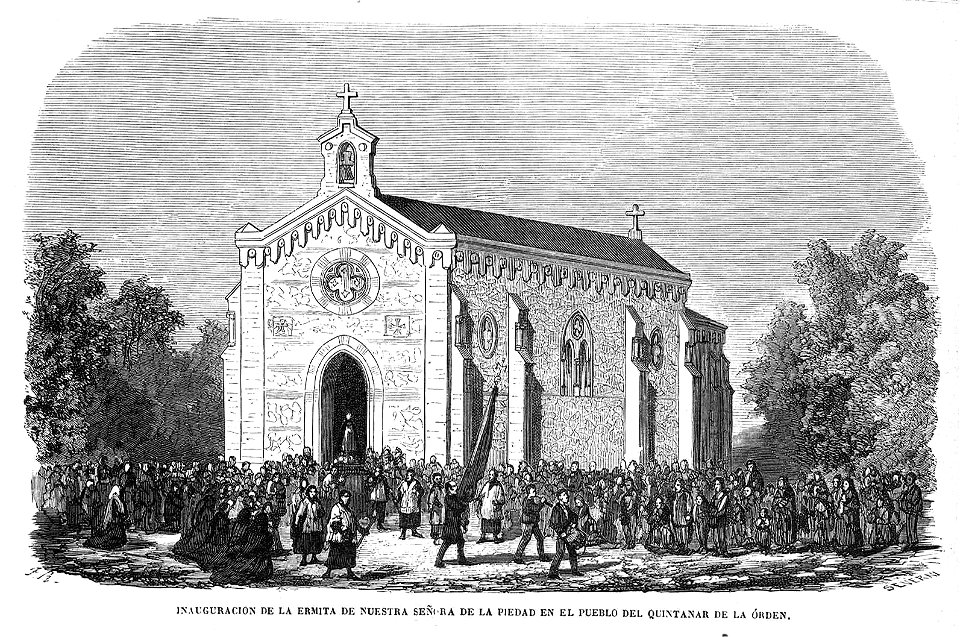 1865-08-13, El Museo Universal, Inauguración de la ermita de Nuestra Señora de la Piedad en el pueblo del Quintanar de la Órden