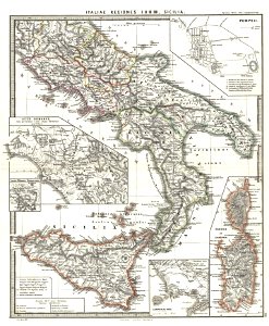 1865 Spruner Map of Southern Italy and Sicily - Geographicus - ItaliaeSicilia-spruner-1865