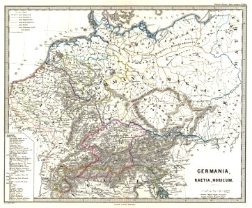 1865 Spruner Map of Germany in Antiquity - Geographicus - Germania-spruner-1865. Free illustration for personal and commercial use.