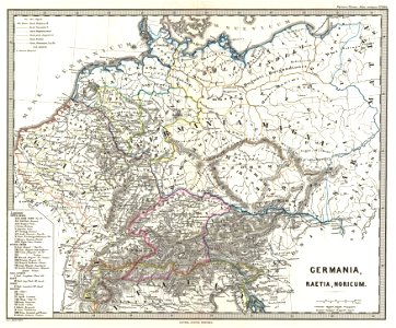 1865 Spruner Map of Germany in Antiquity - Geographicus - Germania-spruner-1865