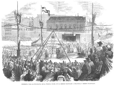 1866-04-29, El Museo Universal, Ceremonia para la colocación de la primera piedra en el edificio destinado a biblioteca y museo nacionales