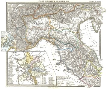 1865 Spruner Map of Northern Italy in Antiquity - Geographicus - ItaliaeIIII-spruner-1865