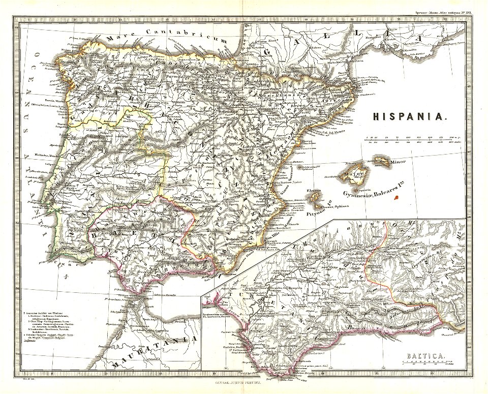 1865 Spruner Map of Spain and Portugal - Geographicus - Hispania-spruner-1865