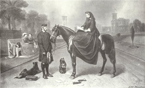 John Brown and Queen Victoria. Free illustration for personal and commercial use.