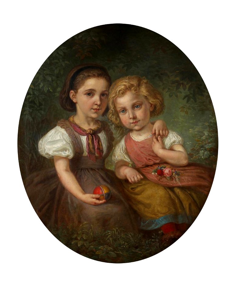 Antonín Gareis Porträt zweier Mädchen 1866