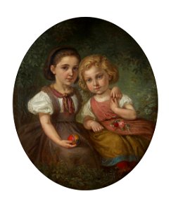 Antonín Gareis Porträt zweier Mädchen 1866