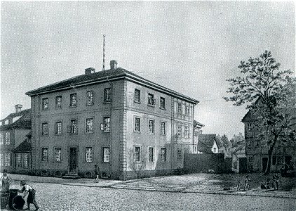 1868 A. Albes Aquarell Konsistorium Hannover Brandstraße 23