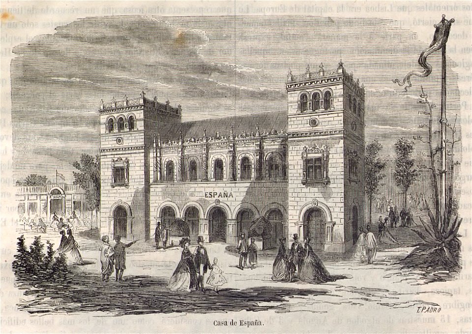 1867, Pabellón de España en la Exposición de 1867, Padró
