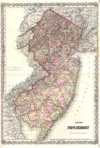 1868 Colton Map of New Jersey - Geographicus - NJ-colton-1868