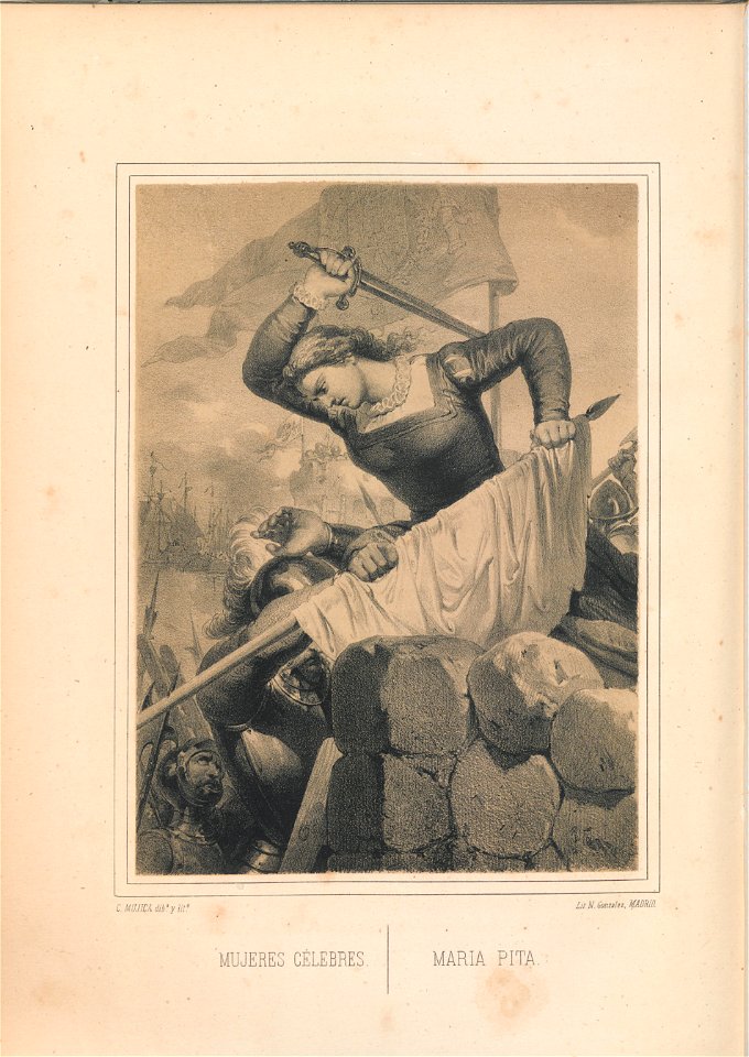 1868, Mugeres célebres de España y Portugal, María Pita, AB196 0539