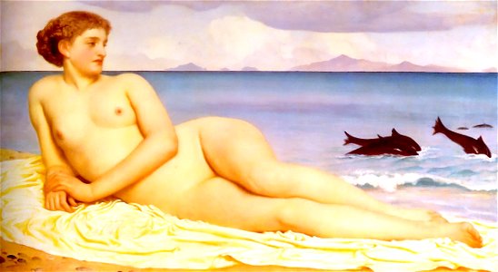 1868 Frederic Leighton - Actaea. Free illustration for personal and commercial use.