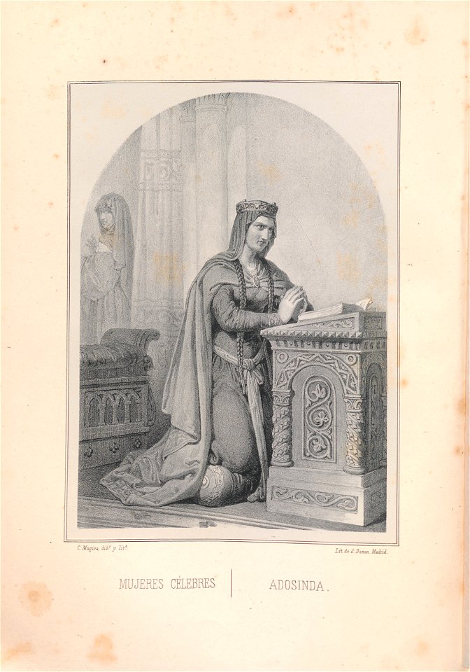 1868, Mugeres célebres de España y Portugal, Adosinda, AB195 0257