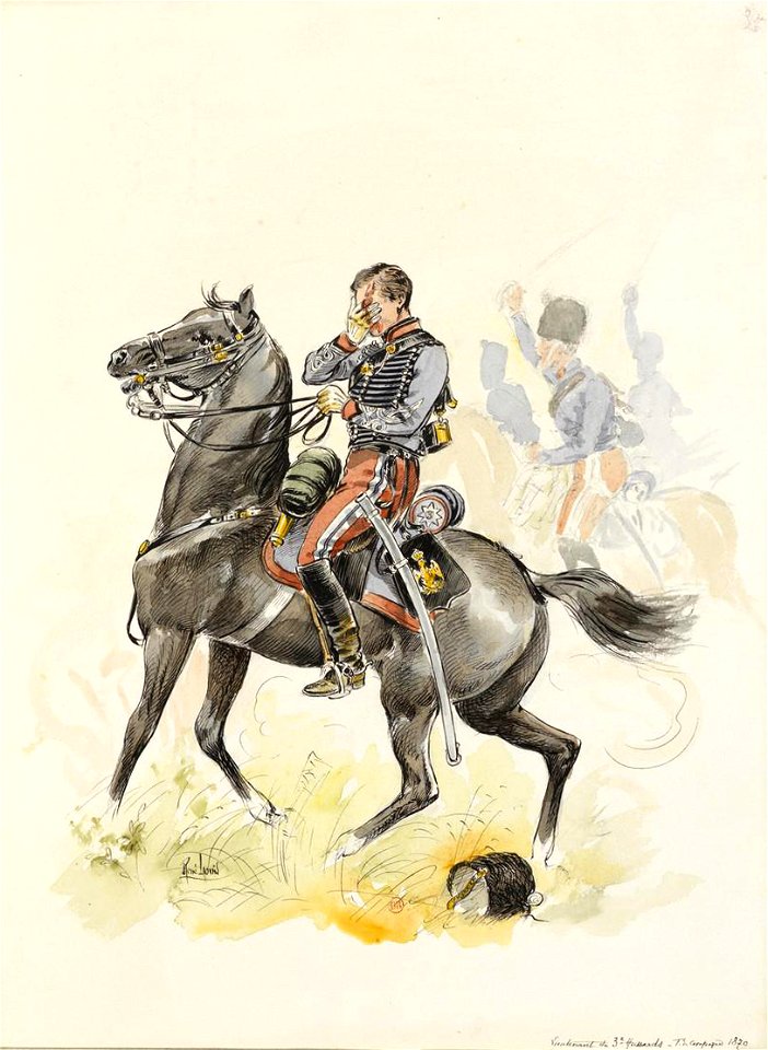 1870 - Lieutenant en tenue de campagne du 3e Hussards (35)