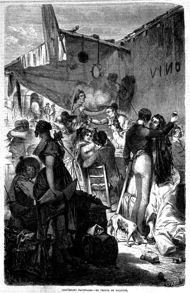 1869-08-15, El Museo Universal, Costumbres nacionales, El Puente de Vallecas, Urrabieta