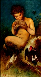 Makart Faun with pan flute