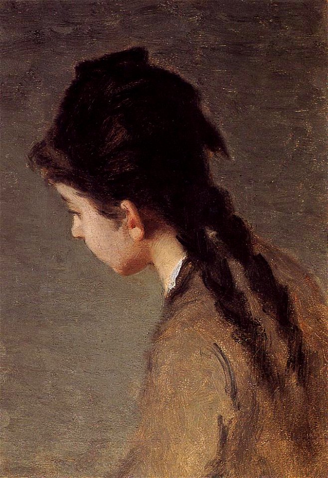 Eva Gonzalès - Portrait of Jeanne Gonzales in Profile
