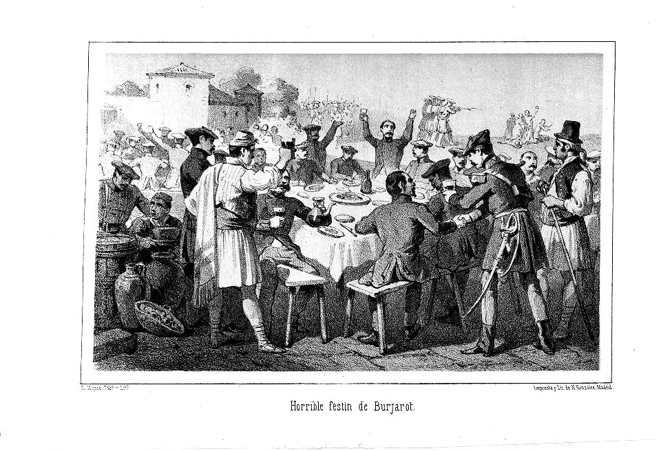 1871-1872, La estafeta de palacio (historia del último reinado), Horrible festín de Burjarot