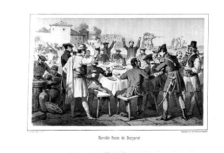 1871-1872, La estafeta de palacio (historia del último reinado), Horrible festín de Burjarot