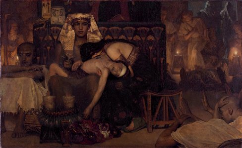 1872 Lawrence Alma-Tadema - Death of the Pharaoh Firstborn son