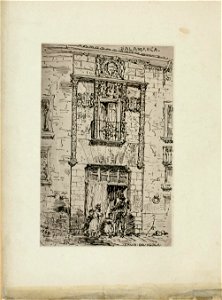 1872, An architect's note-book in Spain, principally illustrating the domestic architecture of that country, plate 22, Salamanca, Reinassance house in the calle del Águila