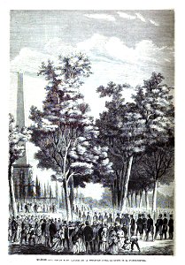 1871-05-05, La Ilustración Española y Americana, Madrid, Llegada de la procesión cívica al campo de la Independencia