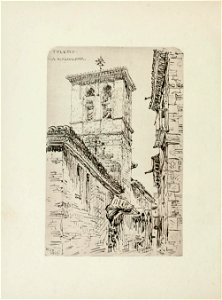 1872, An architect's note-book in Spain, principally illustrating the domestic architecture of that country, plate 41, Toledo, Tower of the Church of la Magdalena