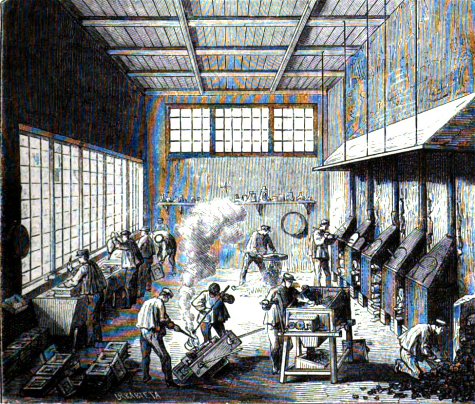 1872-03-08, La Ilustración Española y Americana, Madrid, Establecimiento y talleres de la fábrica y fundición de metales de Leoncio Meneses (cropped) Fundición