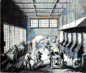 1872-03-08, La Ilustración Española y Americana, Madrid, Establecimiento y talleres de la fábrica y fundición de metales de Leoncio Meneses (cropped) Fundición
