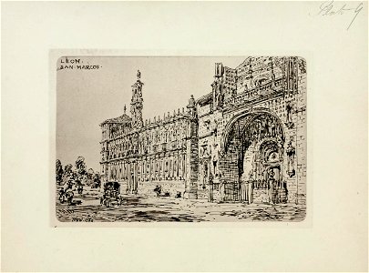 1872, An architect's note-book in Spain, principally illustrating the domestic architecture of that country, plate 09, León, Convent of San Marcos
