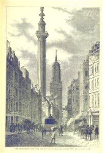 ONL (1887) 1.571 - The Monument and the Church of St Magnus, about 1800