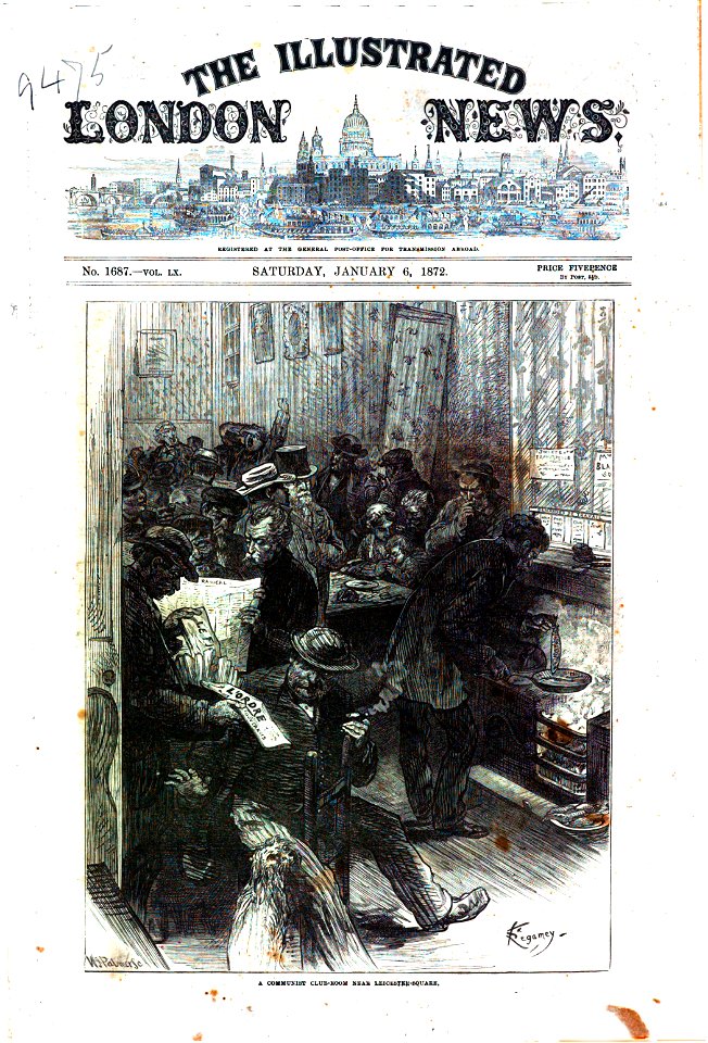 1872-01-06, The Illustrated London News, A Communist club-room near Leicester-Square
