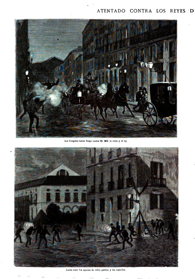 1872-07-24, La Ilustración Española y Americana, Atentado contra los reyes de España en la noche del 18 a