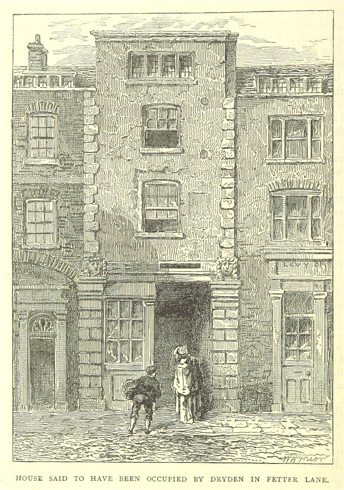 ONL (1887) 1.102 - House said to have been occupied by Dryden in Fetter Lane