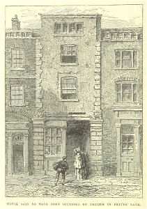ONL (1887) 1.102 - House said to have been occupied by Dryden in Fetter Lane