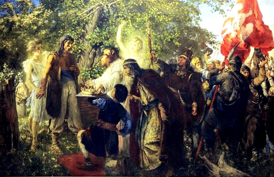 Witold Pruszkowski - Ofiarowanie korony Piastowi