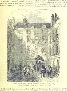 ONL (1887) 1.217 - Outer Court of La Belle Sauvage in 1828