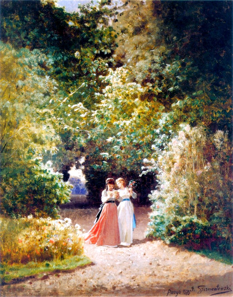 W parku by Józef Szermentowski