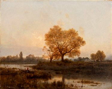 Zygmunt Sidorowicz - Pejzaż wieczorny 1874